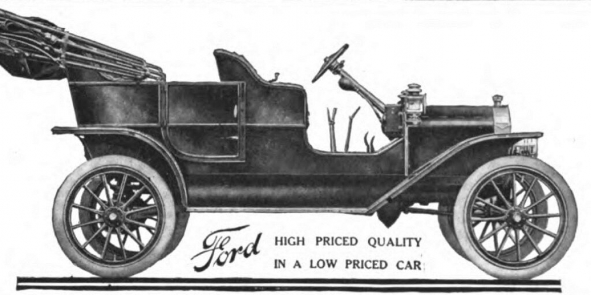 Reclamă Ford Model T din 1908.