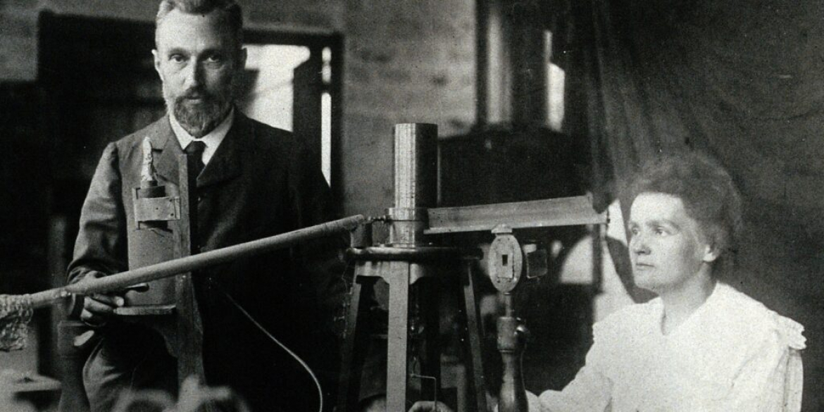 Pierre și Marie Curie, aproximativ 1904.